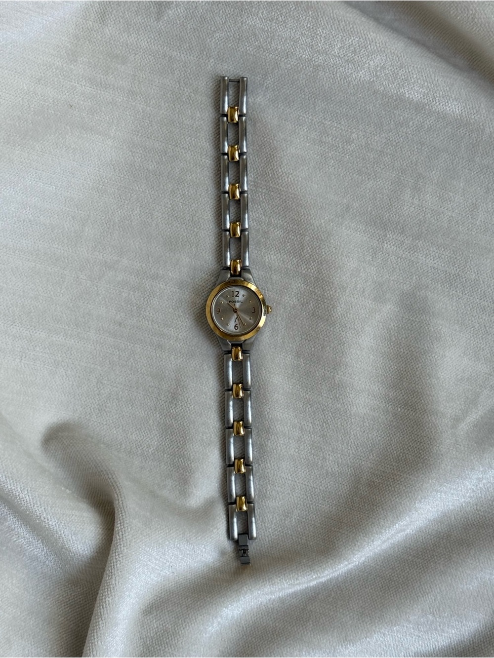 Two-Tone Silver and Gold Women's Fossil Watch